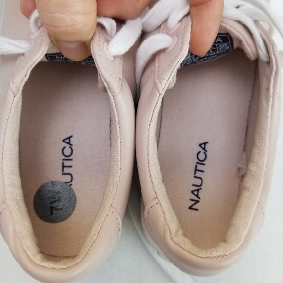 ✅Nautica Calera 4 PINK Faux Leather Low Top Women's 7W Fashion Sneakers/Shoes - Picture 5 of 11